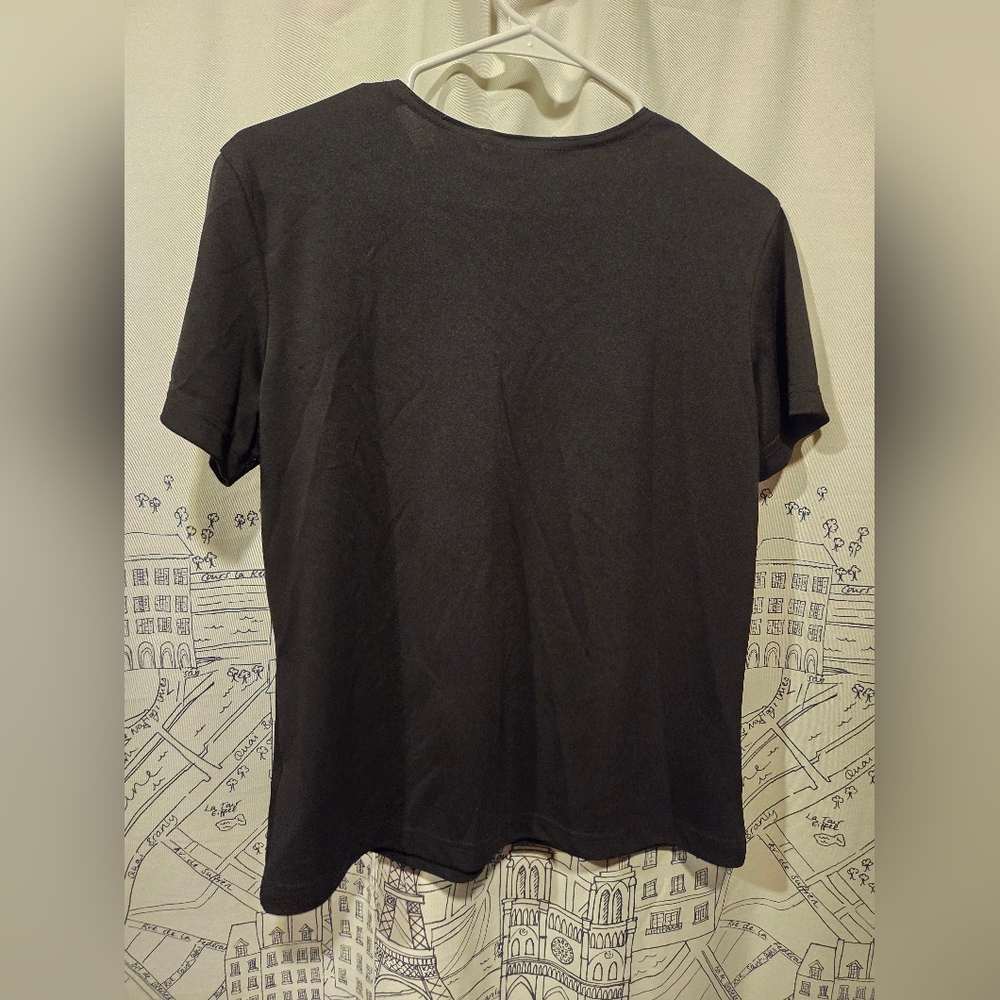 EUC Vintage Women's Black Kathy Ireland Blouse Size Medium - Picture 6 of 6